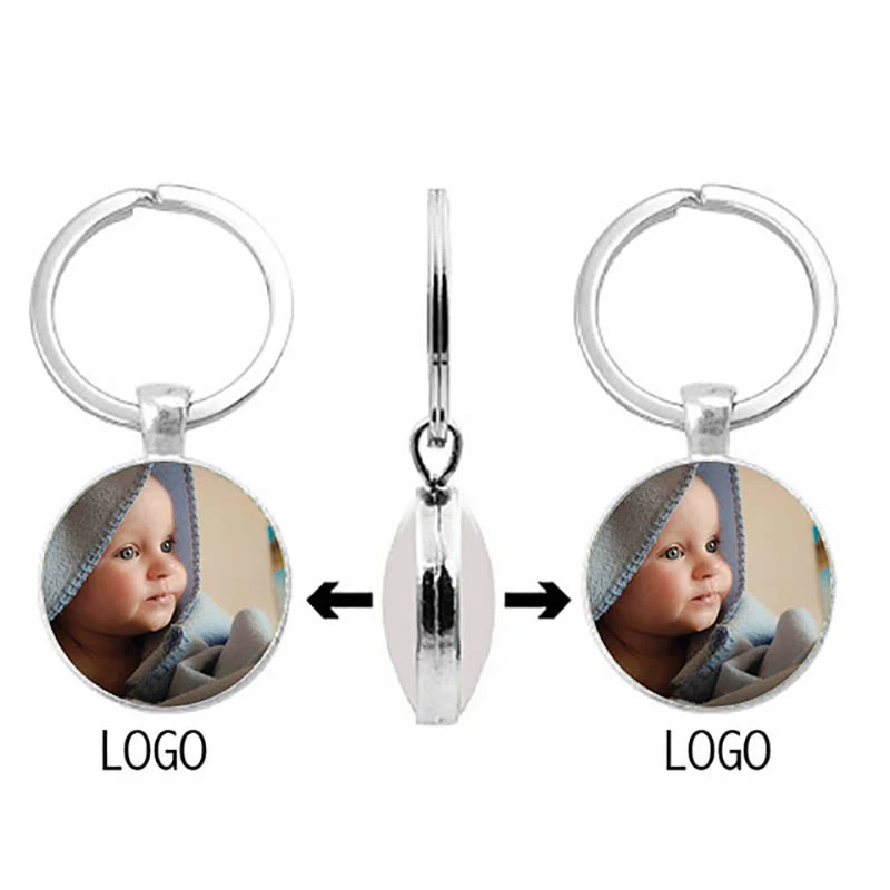 Double-Sided Personalized  Pendant Baby'S Custom Keychain Photo Mom Dad Grandparents' Parents Love A Gift For Family Member