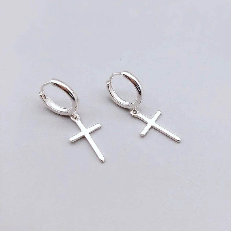 REETI 925 Silver Earrings Cross Stud Earrings For Women Gift  Earings Fashion Jewelry