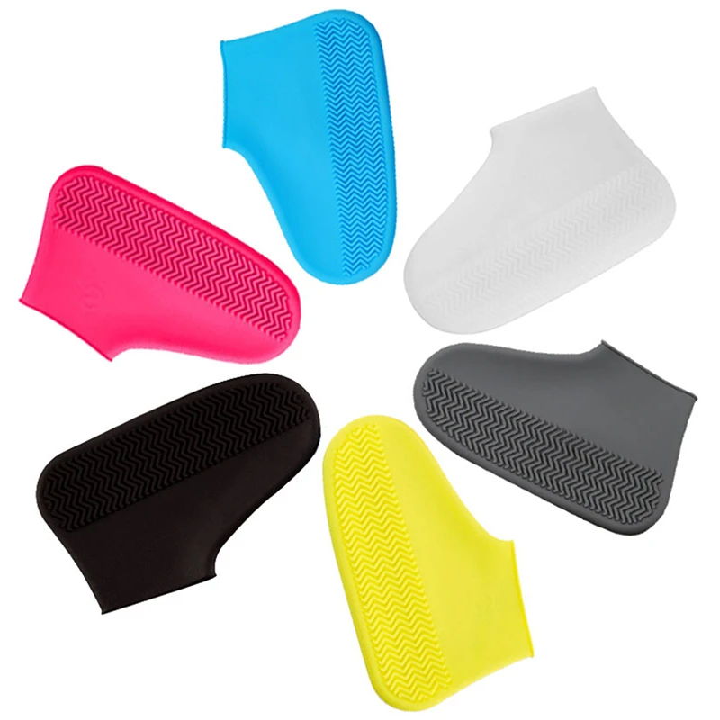 Waterproof Shoe Covers Non-Slip Water Resistant Overshoes Silicone Rubber Rain Shoe Cover Protectors For Kids, Men, Women 1 Pair