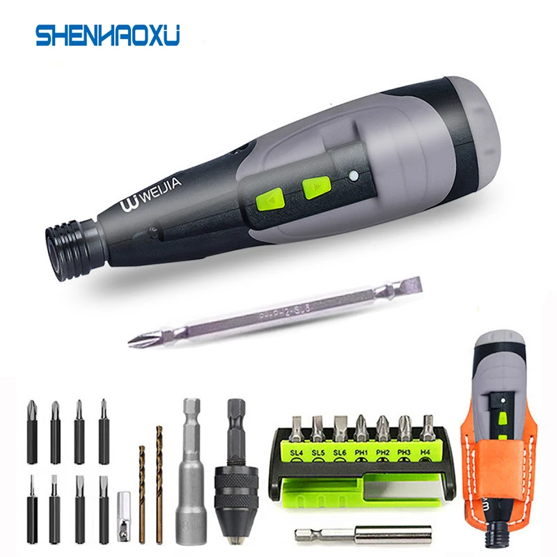 Electric Screwdriver Cordless Mini Drill 3.6V Lithium Battery Manual and Electric Usb Power Tool Charging LED Light For HOME DIY