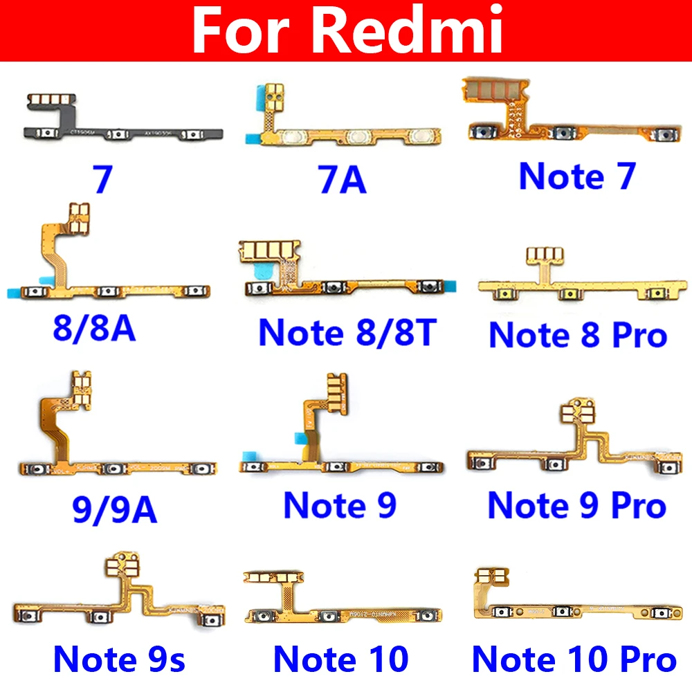 Power ON OFF Volume Camera Key Button Switch Flex Cable For Xiaomi Redmi 7 7A 8 8A 9 9A Note 7 8 8T 9 Pro 9s MI 10T 11 Lite 10