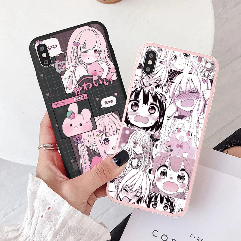 Cute Kawaii Japanese Girls Case For Poco X3 NFC F3 M3 Xiaomi Mi 11 10T Pro 9 Lite SE 11i CC9 Redmi Note 10 9 Pro 10S 9S 9T Cover