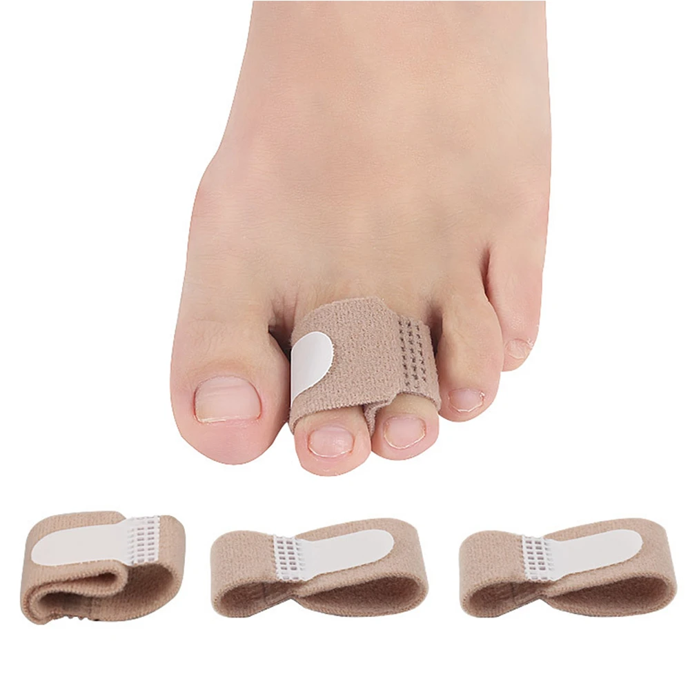 10 Pcs/lot Fabric Toe Finger Straightener Hammer Toe Hallux Valgus Corrector Bandage Toe Separator Splint Wraps Foot Care