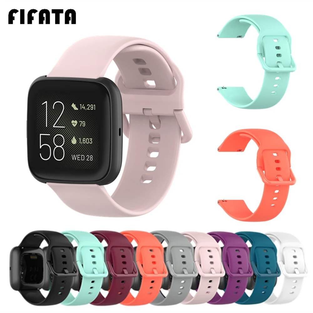 FIFATA Silicone Band For Fitbit Versa 2 / Versa Lite / Versa Smart Watch Wrist Strap Bracelet Replacement Band For Fitbit Versa2