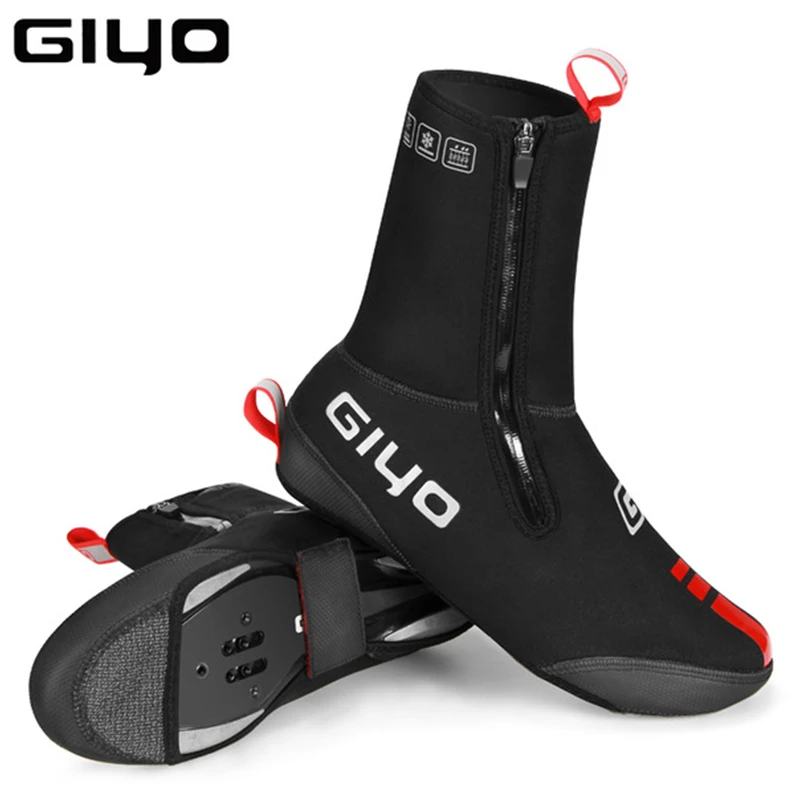 GIYO Cycling Overshoes Waterproof Windproof Rainproof Fleece MTB Road Warm Bike Shoes Covers Bicycle Winter Thermal Protector