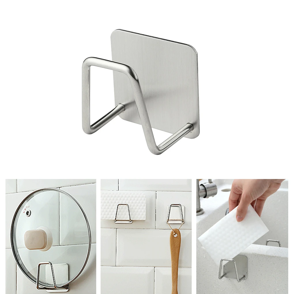 Kitchen Stainless Steel Sponges Holder Sponges Drain Drying Rack Kitchen Sink Accessories Storage Organizer