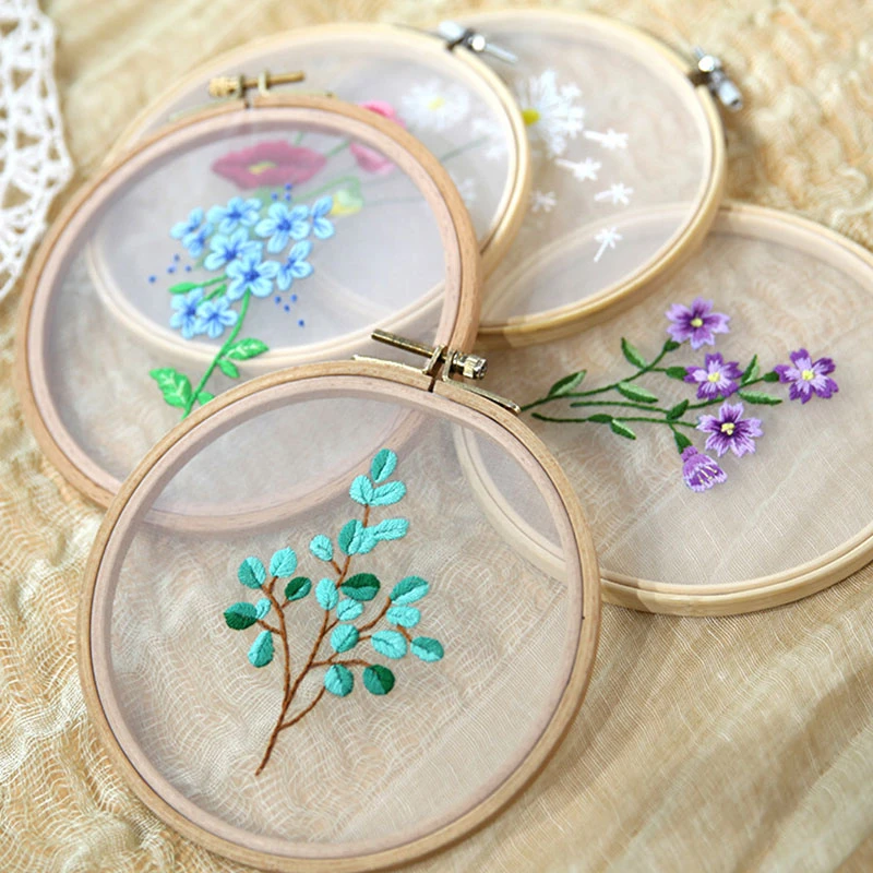 DIY Embroidery Flower Painting Interesting Handicrafts DIY Material Kits Beginner Embroidery Embroidery Kit Stitch Kit