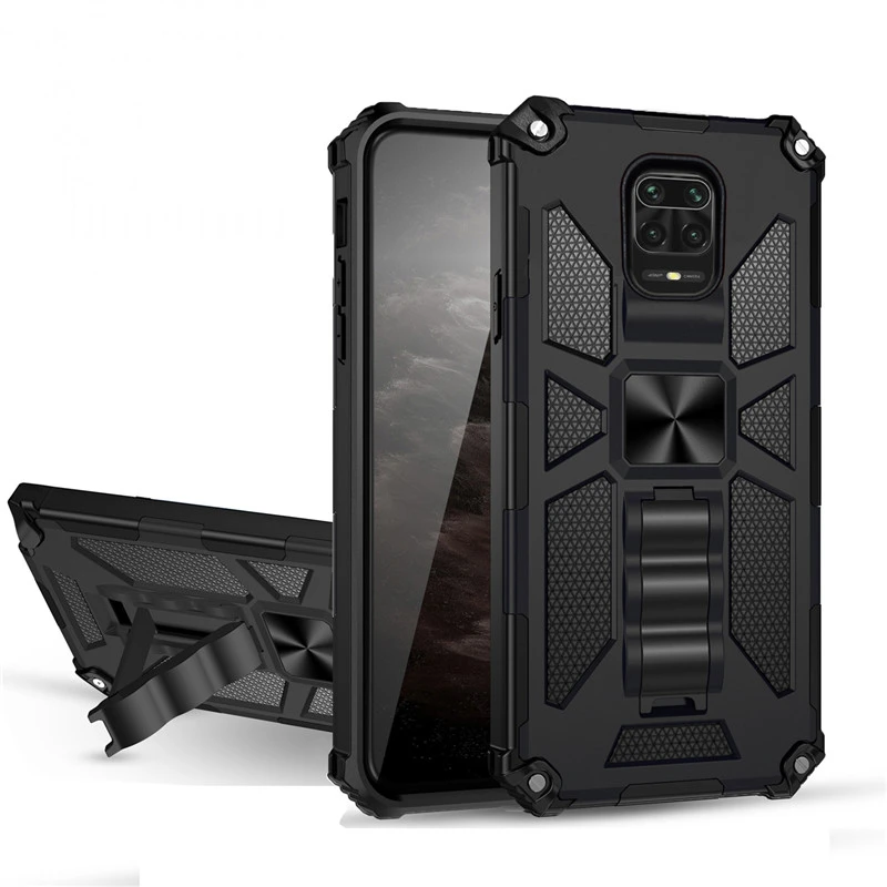 For Xiaomi Redmi Note 9S Case Luxury Shockproof Armor Magnetic Car Holder Case For Redmi Note 9 Pro Max Bumper Case