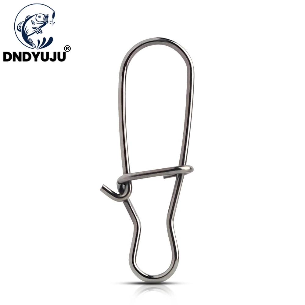 DNDYUJU 100pcs/lot Stainless Steel Fishing Snaps Fastlock Clips Size 00-8 Safety Connector Accessories Tackle for Lures Hooks