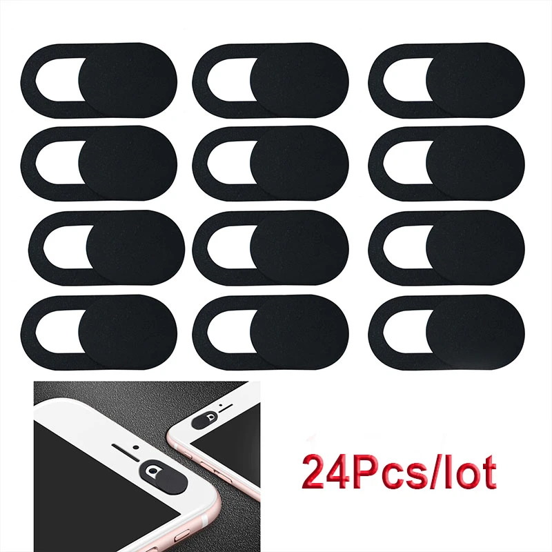 6PC/24PC Mobile Phone Privacy Sticker WebCam Cover Shutter Magnet Slider Plastic For iPhone Web Laptop iPad Tablet Camera Cover