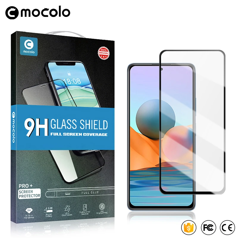 Mocolo 2.5D 9H Full Screen Tempered Glass Film On For Xiaomi Redmi Note 10 Pro Max 10s 2021 Note10 10Pro s 64/128 GB Protector