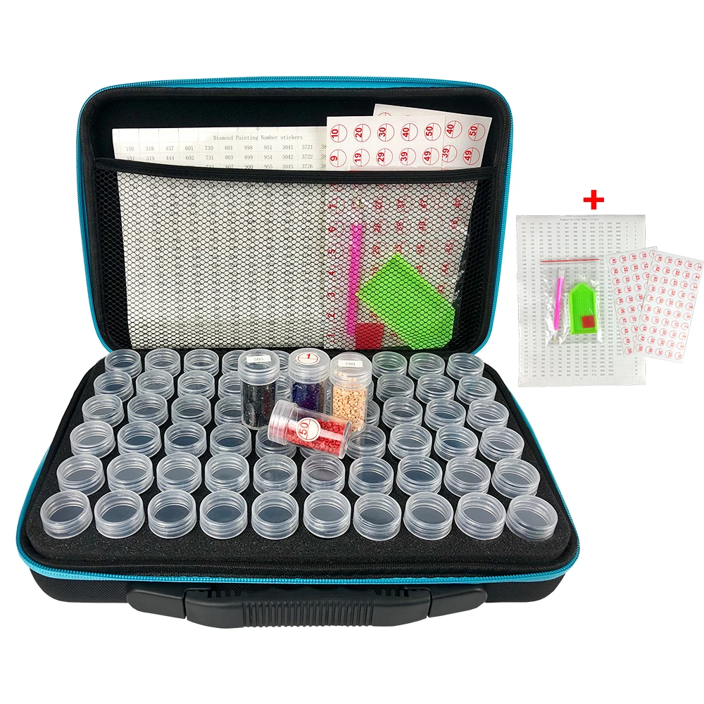 15/30/60/120 Bottles Diamond Painting Tools Holder Hand Bag  Diamond Painting Accessories Stone Mosaic Container Storage Box