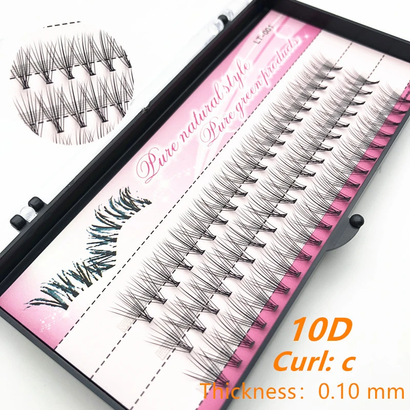 1 box of 60 eyelashes extension 10 bunches of grafted eyelashes, hand-grafted eyelashes, wholesale eyelashes, free shipping