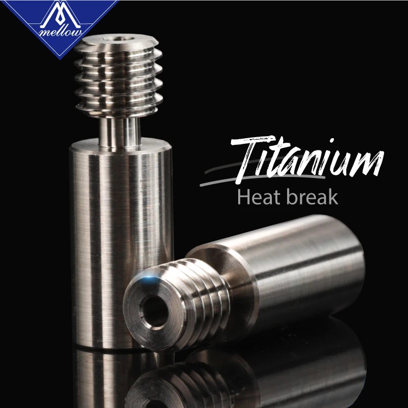 Mellow Titanium TC4 All Metal Chimera Extruder Heat break V6 Dual Hotend J-Head Throat 1.75mm Filament 3D Printer Parts