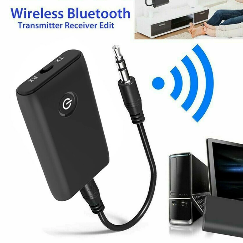 2 in 1 Bluetooth 5.0 Transmitter Receiver TV PC Car Speaker 3.5mm AUX Hifi Music Audio Adapter/Headphones Car/Home Stereo Device