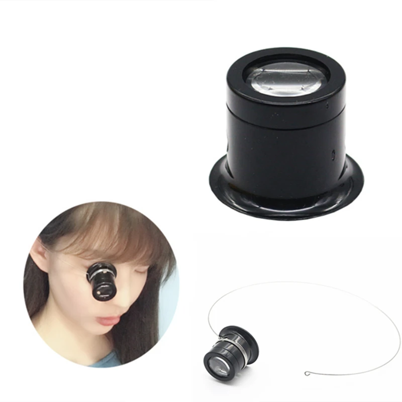 Monocular Magnifying Glass 5X/10X Portable Loupe Lens Jeweler Watch Magnifier Tool Eye Magnifier Len Repair Kit Tool