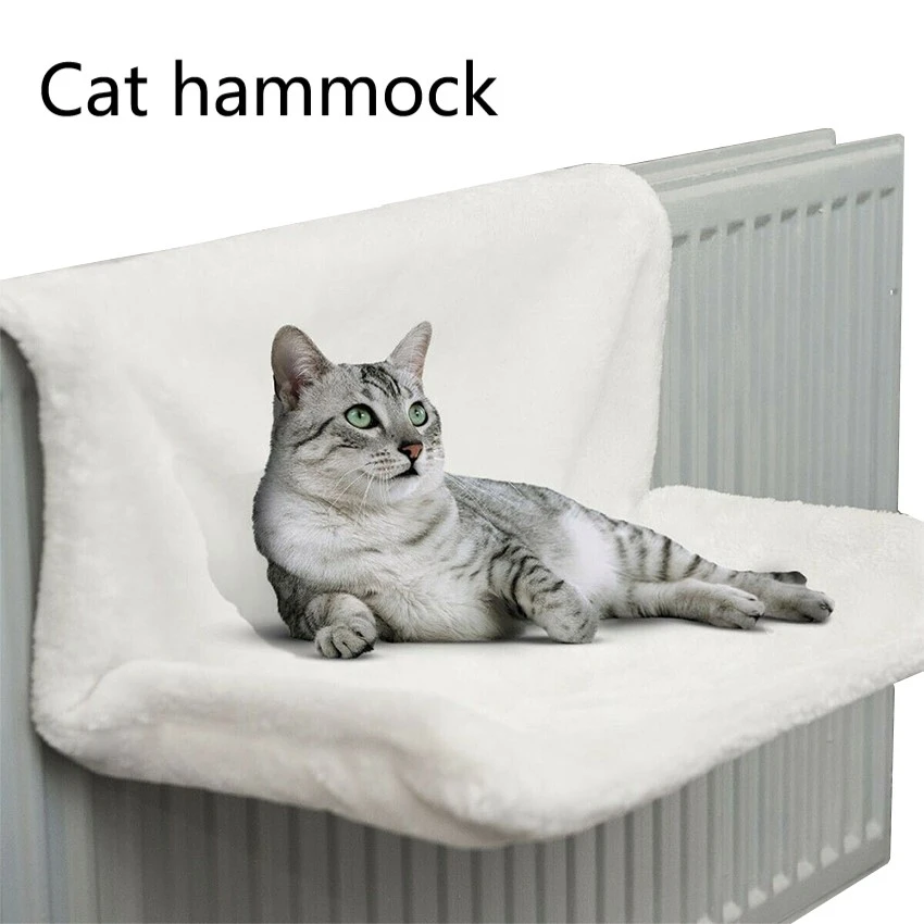 Pet Cat Animal Hammock Luxury Radiator Bed Hanging Winter Warm Fleece Basket Hammocks Metal Iron Frame Sleeping Bed for Cats