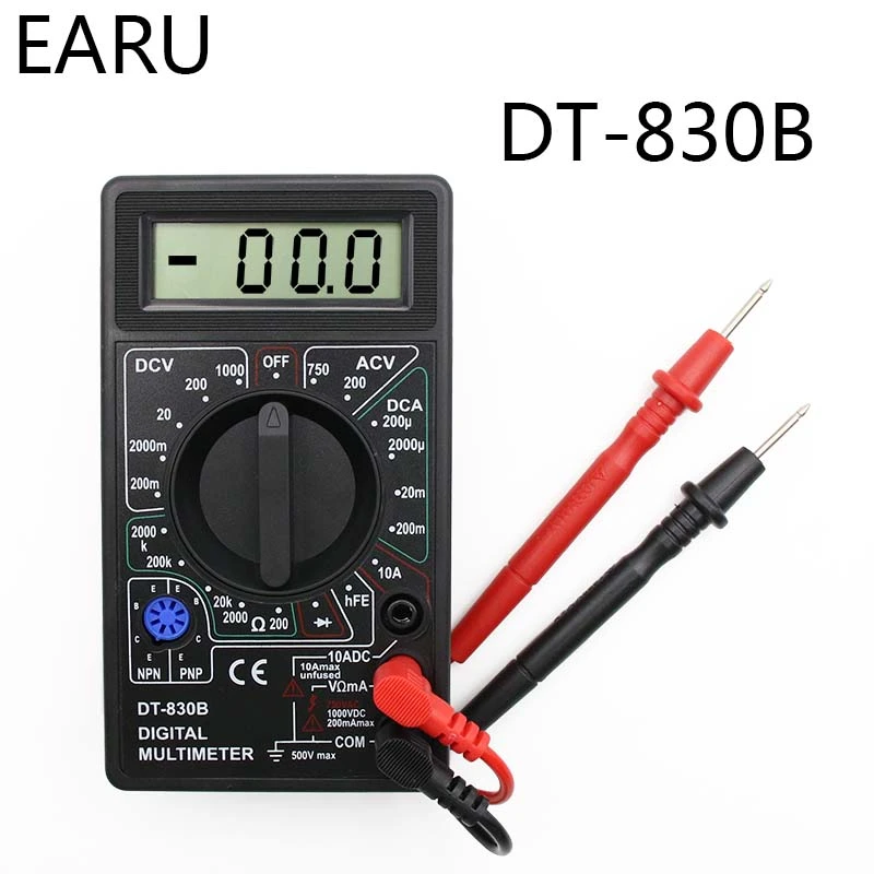 1SET LCD Digital Multimeter AC/DC 750/1000V Digital Mini Multimeter probe For Voltmeter Ammeter Ohm Tester Meter Voltage Current