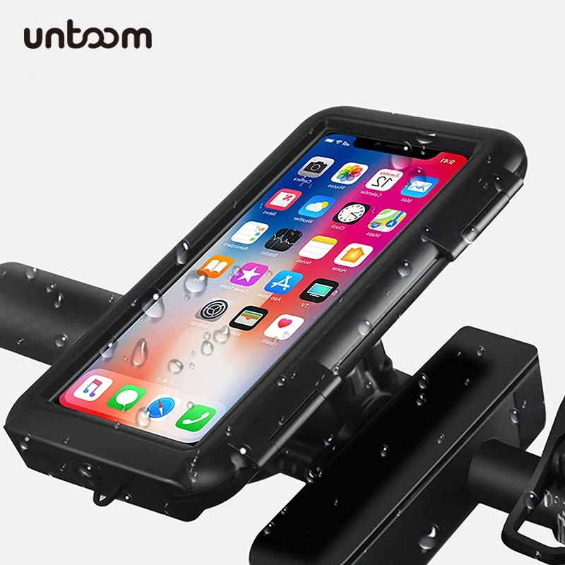 Waterproof Bike Bicycle Phone Case Universal Motorcycle Handlebar Phone Holder Stand Motorbike Scooter Cell Phone Mount Bracket