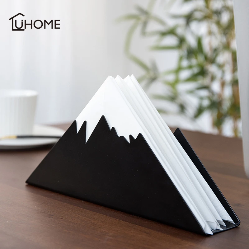 Home Paper Rack Iron Art Tissue Rack Car Home Triangle Shape Tissue Box Container Towel Napkin Holder for Hotel Restaurant