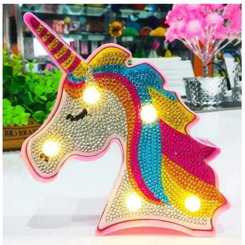Diamond Painting LED Lamp unicorn Light 5D Diamond Embroidery Sale Landscape DIY Diamond Mosaic Christmas Gift Craft