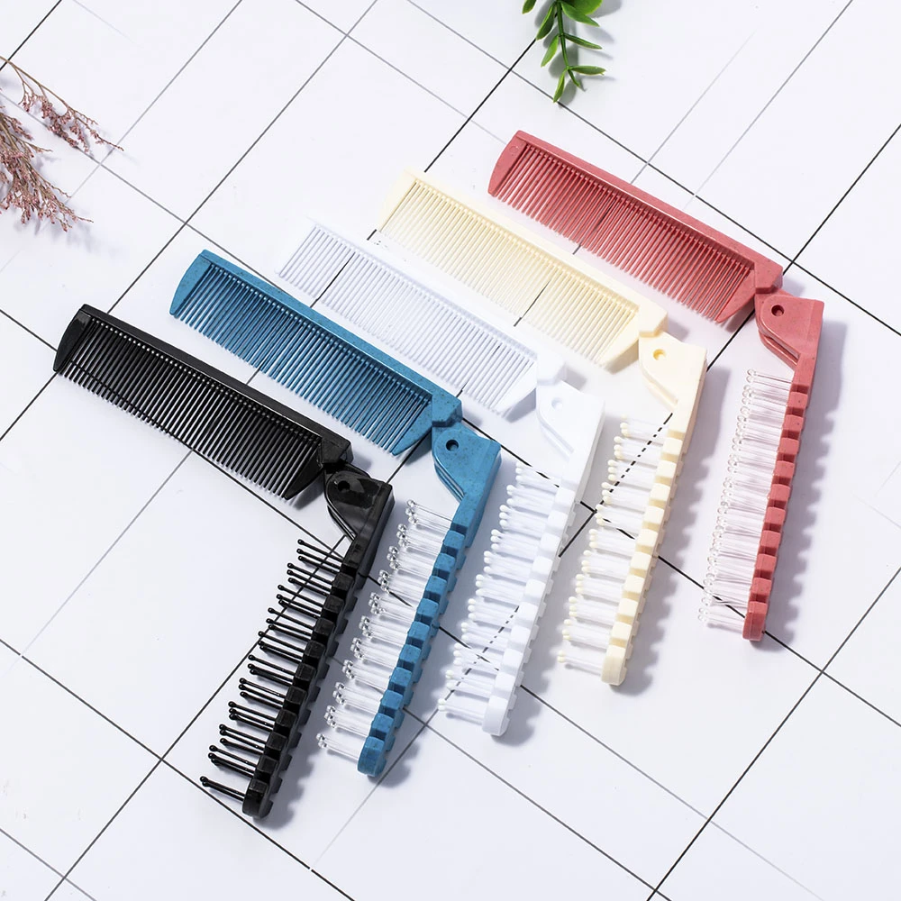 1 Pcs Portable Travel Hair Comb Brush Foldable Massage Hair Comb Anti Static Hairdressing Styling Tool Women Personality Hairpin