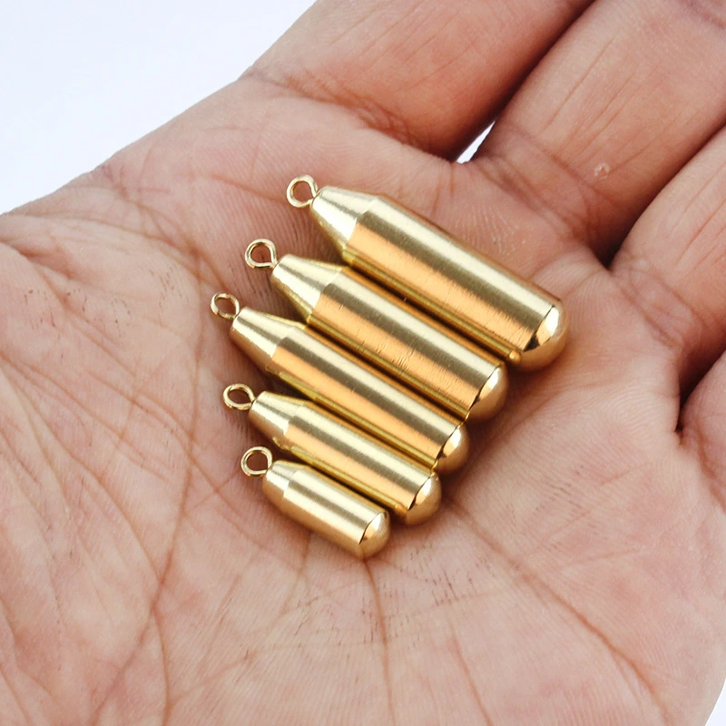 Fishing Tackle Accessories Hang Down Copper Sinker 1.8g/3.5g/5g/7g/10g Rotation Sinkers Anti-corrosion Lot 5 Pieces Sale