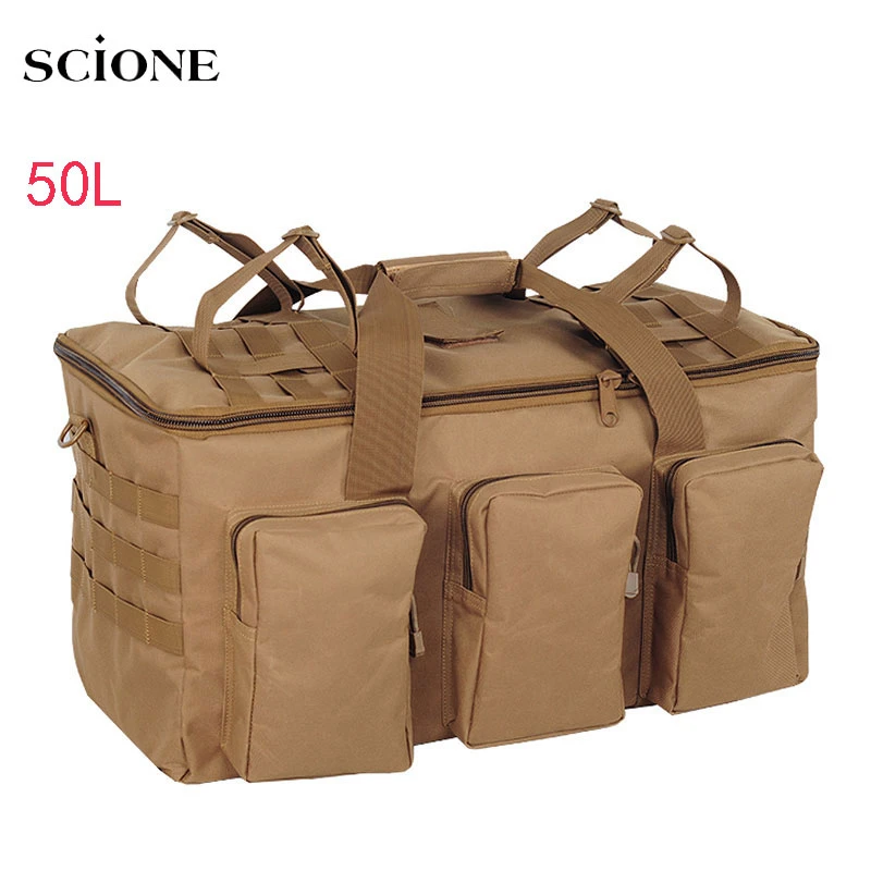 50L Outdoor Military Bag Tactical Backpack Large Capacity Camping Bags Men's Hiking Travel Mountaineering Army Luggage Bag X132A