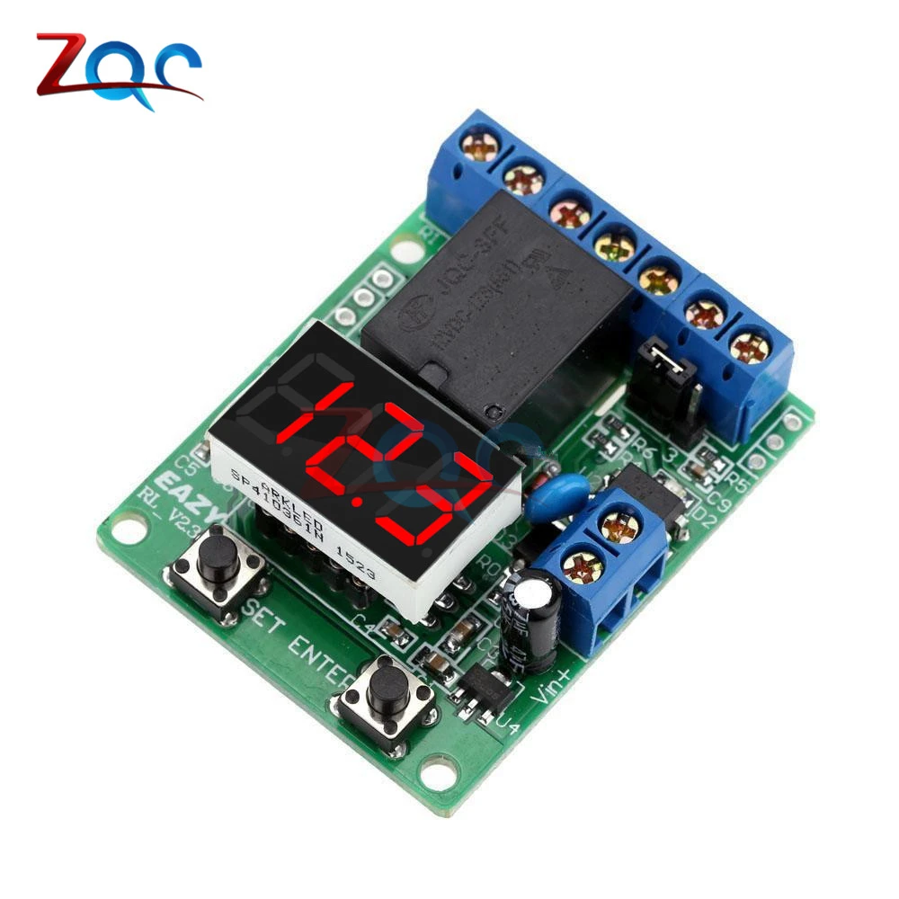 DC 12V / 24V LED Digital Relay Switch Control Board Relay Module Voltage Protection Detection Charging Discharge Monitor