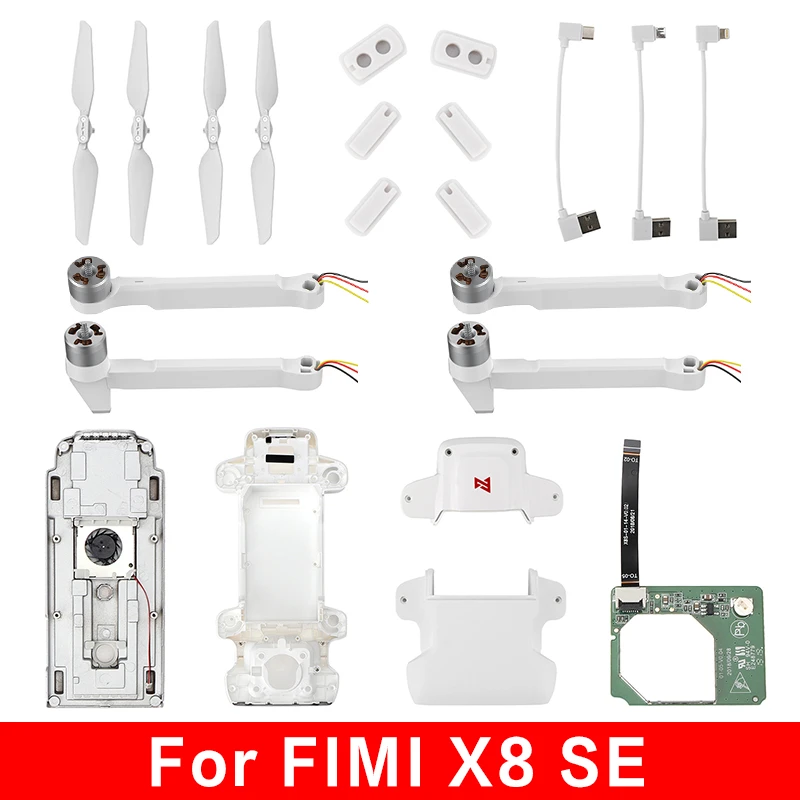 Original FIMI X8 SE 2020 Battery Motor Arm RC Drone Propeller Shell Landing Rubber Date Cable Spare Parts IMU/ECS/Compass Module