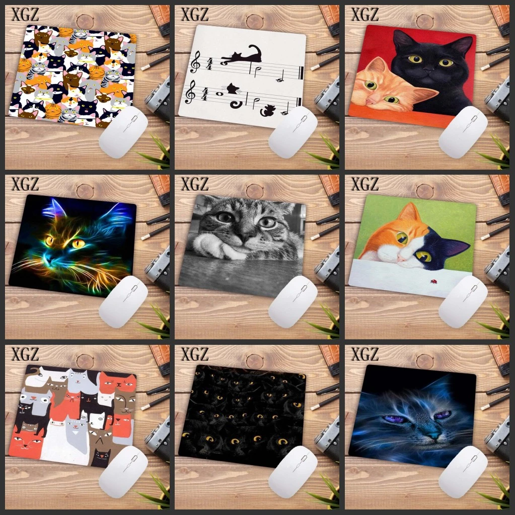 XGZ Big Promotion 22X18CM Cartoon Cute Cat Head Cool Designs Table Mouse Pad Laptop Computer Gaming Keyboard Mousepad Animal Mat