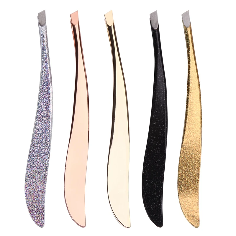 1 Pcs Colorful New Arrival Professional Stainless Steel Tweezer Eyebrow Face Nose Hair Clip Remover Tool Banana Clip