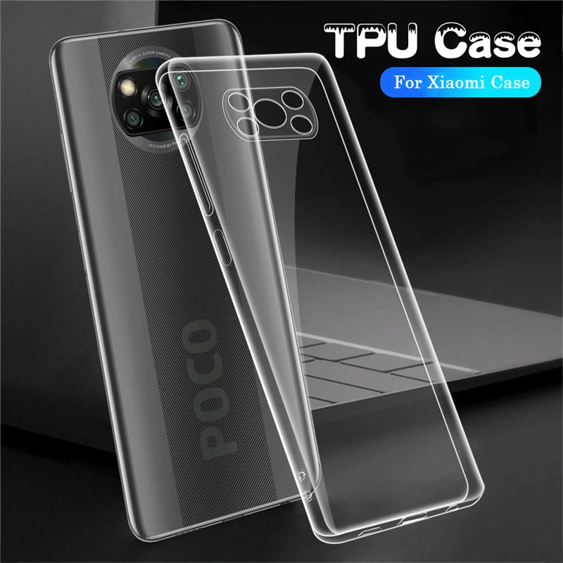 Poco X3 NFC 2020 Case PocoX3 X 3 Soft Silicone Clear Thin Camera Protector Hydrogel Film For Xiaomi Poco X3 NFC Pocox3 Cover