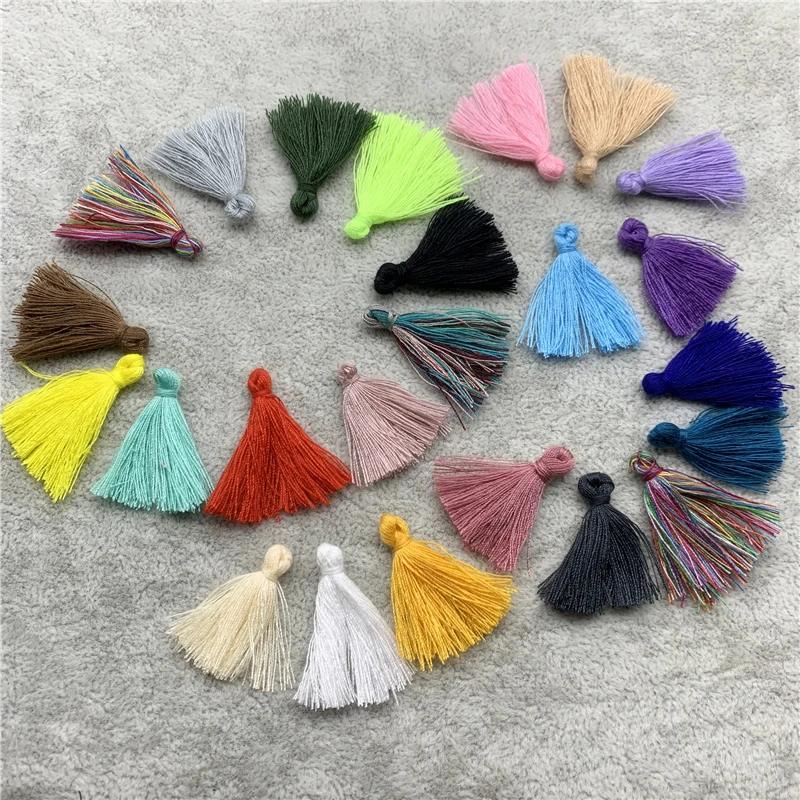 30pcs/Lot 3cm Cotton Small Tassels Fringe Cotton Tassels Trim For Sewing Curtains Accessories DIY Home Wedding Decoration