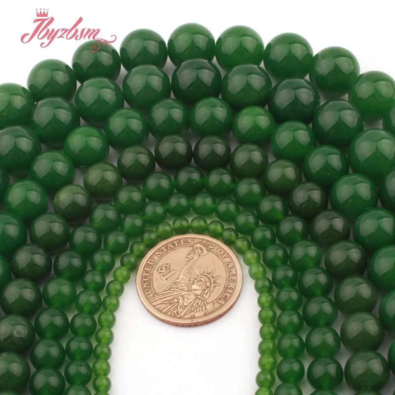 6.8.10mm Smooth Round Beads Green Taiwan Jades Nephrite Natural Stone Beads for Women DIY Jewelry Making Necklace Bracelat 15