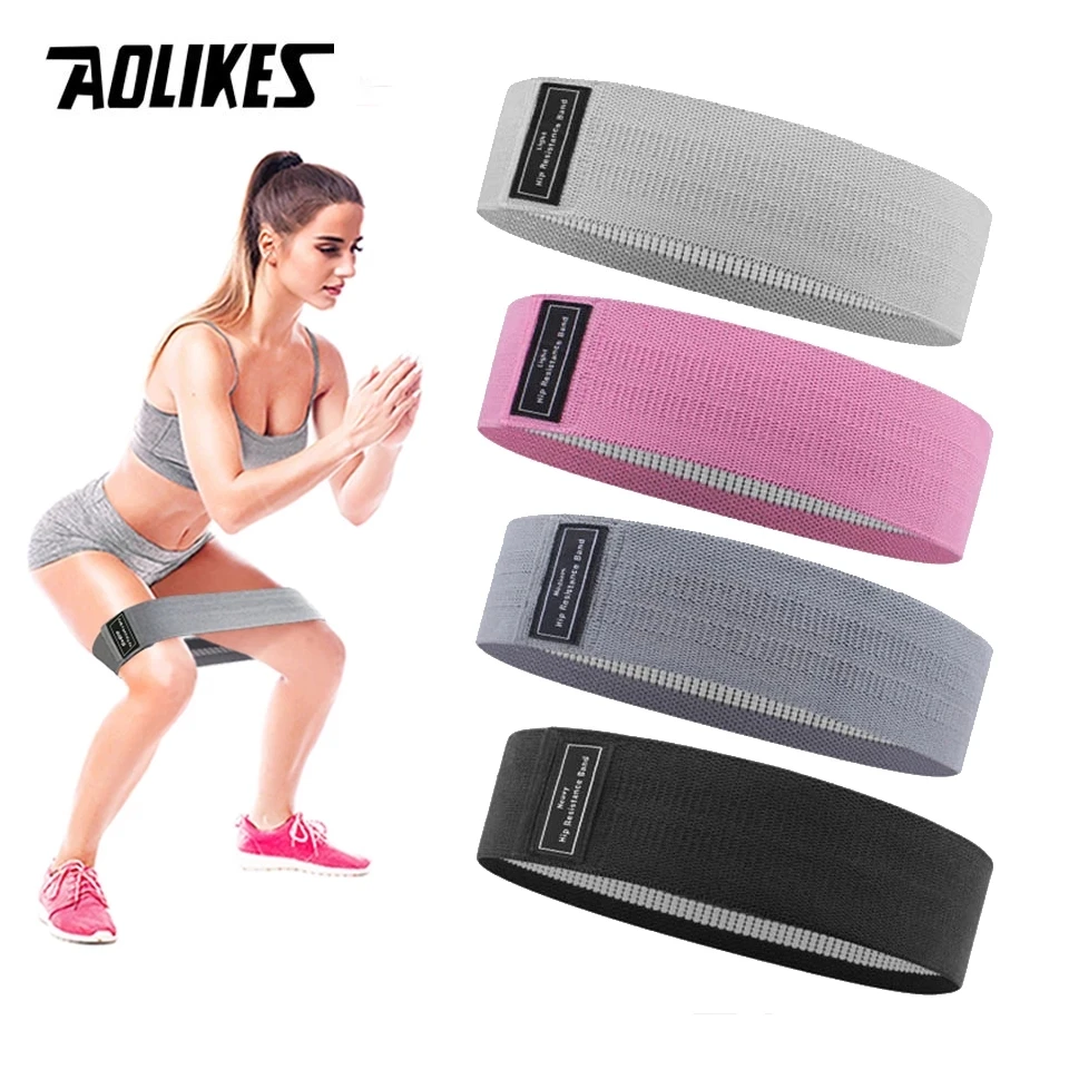 AOLIKES Durable Hip Circle Band Yoga Anti-slip Gym Fitness Rubber Band Exercise Braided Elastic Band Hip Lifting Resistance Band