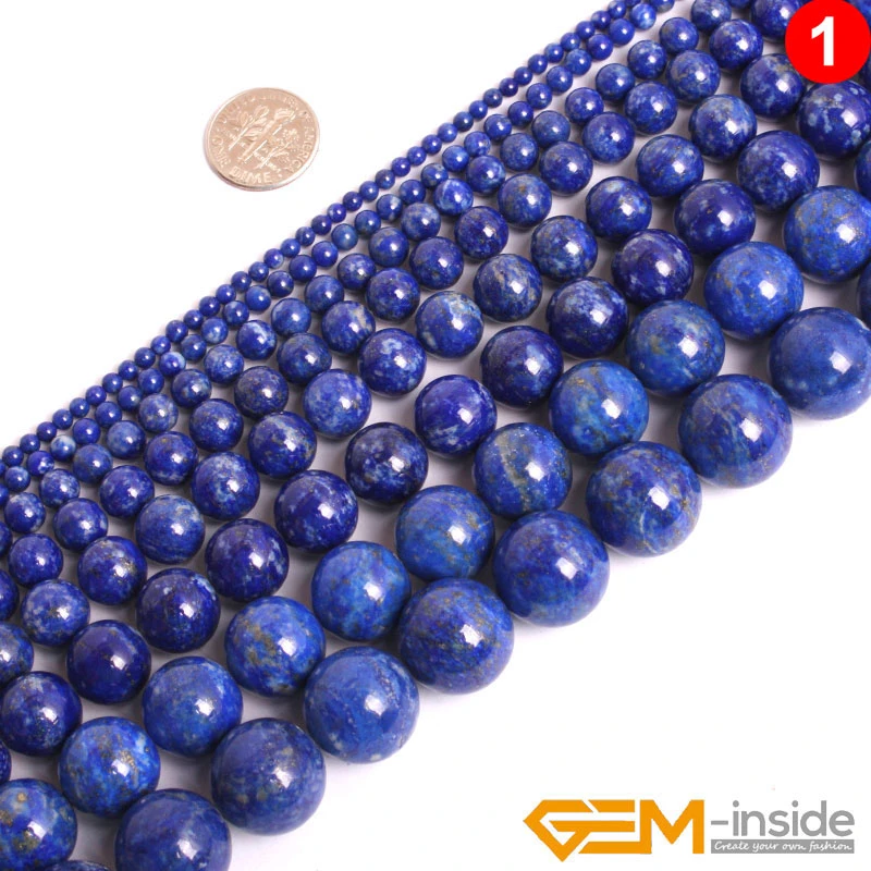 Round Blue Lapis Lazuli Beads Natural Lapis Lazuli Stone DIY Loose Beads For Jewelry Making Beads Strand 15 Inches Wholesale !