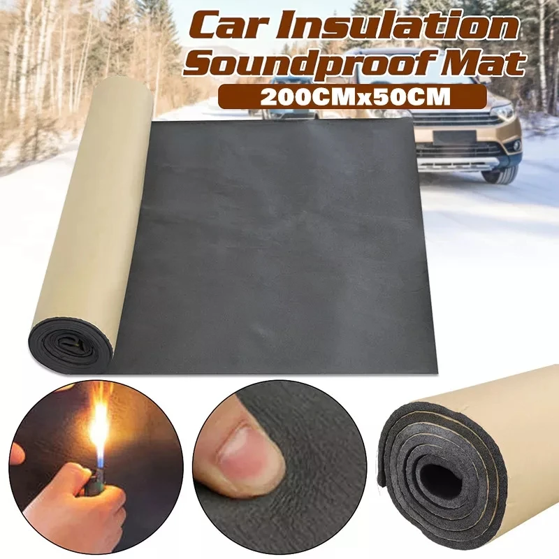 1Roll 200cmx50cm 10mm/6mm/3mm Car Sound Proofing Deadening Car Truck Anti-noise Sound Insulation Cotton Heat Closed Cell Foam