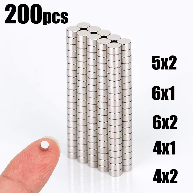 20 50 100 Pcs 5x2 6x1 6x2 4x2 Neodymium Magnet NdFeB Round Super Powerful Strong Permanent Magnetic imanes Disc 4x1 5x3