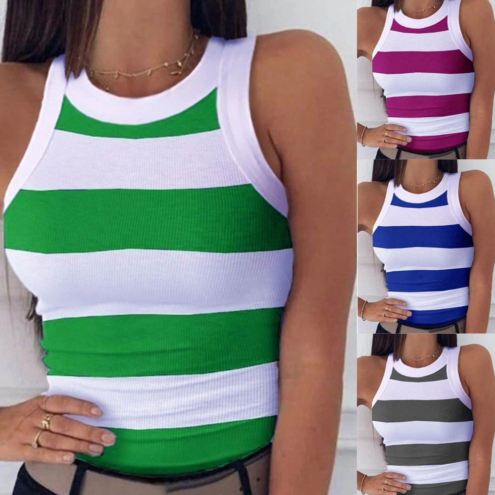 Oversized S-5XL Women's Stars Striped Printed Tank Tops 2020 Summer Ladies Vests 20 Colors Options WDC5152