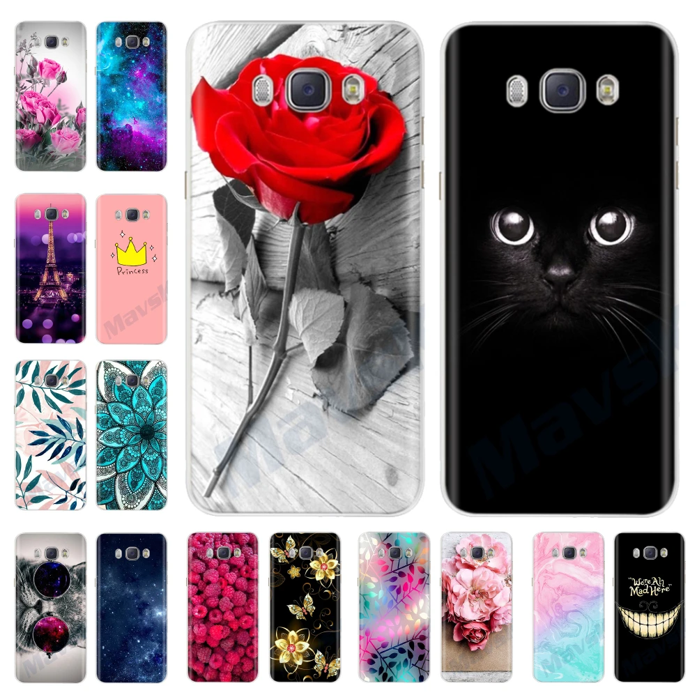 For Samsung J7 2016 Case Print Flower Soft Silicone Back Cover For Samsung J7 2016 TPU Phone Case For Samsung Galaxy J7 2016