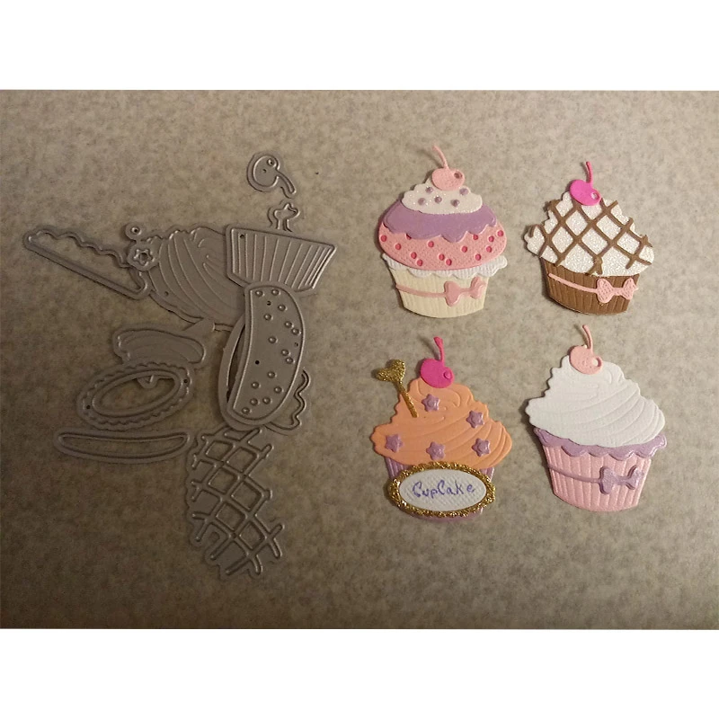 14ps Cute Delicious Cake Cup Metal Cutting Dies For DIY Scrapbooking Embossing Paper Card Photo Album Making Craft 2019 New