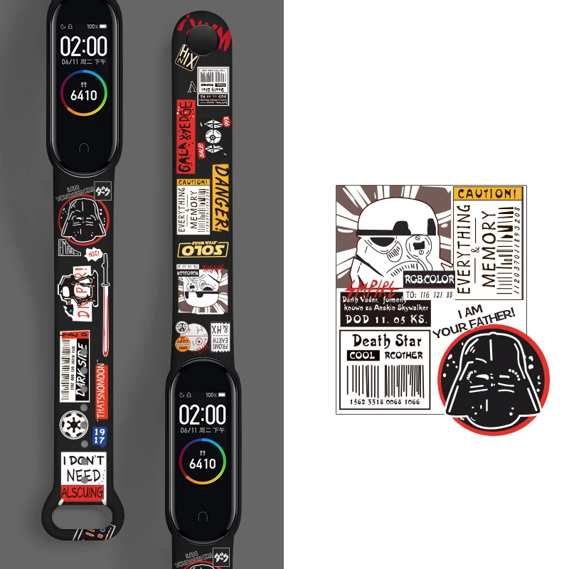 Disney Star Wars Stitch Strap for Xiaomi Mi Band6 5 4 3 Mickey for Xiaomi Wriststrap NFC Silicone Wristband Bracelet Replacement