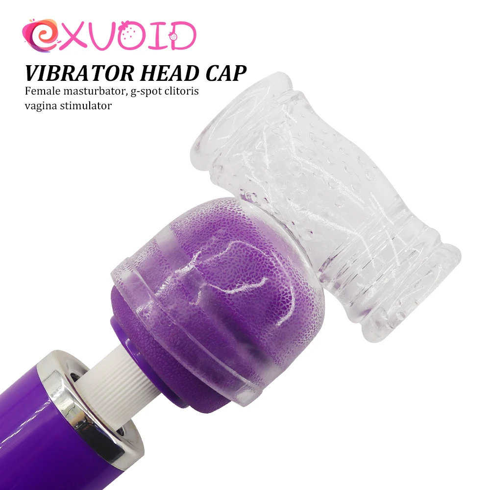EXVOID AV Rod Head Cap Magic Wand Attachment Head Covers G Spot Vibrators Massager Cap AV Stick Vibrator Accessories Vibrator