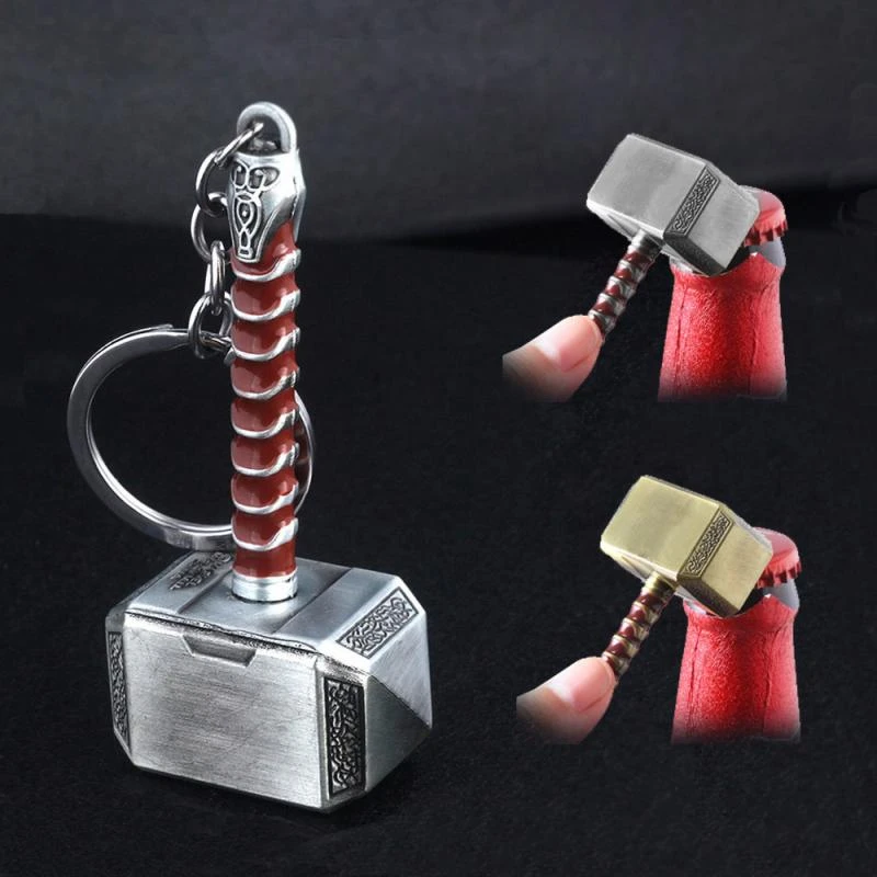 1pcs Hammer Shaped Beer Bottle Opener Portable Keychain Metal Tools Summer Beverage Beer Accessories Wedding Gift