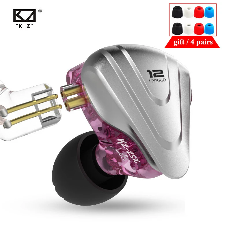 KZ ZSX 5BA 1DD 12 Unit Hybrid In-ear Earphones HIFI Metal Headset Music Sport  KZ ZAX ASX ASF ZS10 PRO AS16 ZSN PRO C12 CA16 VX