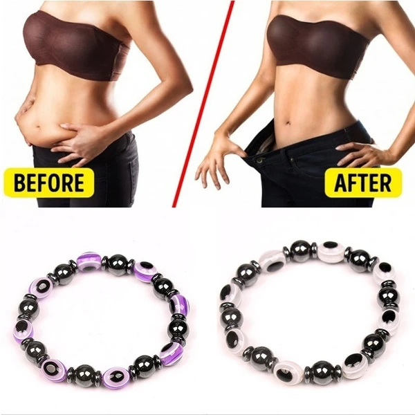 New Magnetic Bracelet Hematite Elastic Bracelets Bangles Healing Beads Stretch Bracelets for Lose Weight Female Male 9 Styles