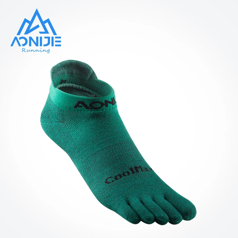 AONIJIE E4110 One Pair Lightweight Low Cut Athletic Toe Socks Quarter Socks For Five Toed Barefoot Running Shoes Marathon Race