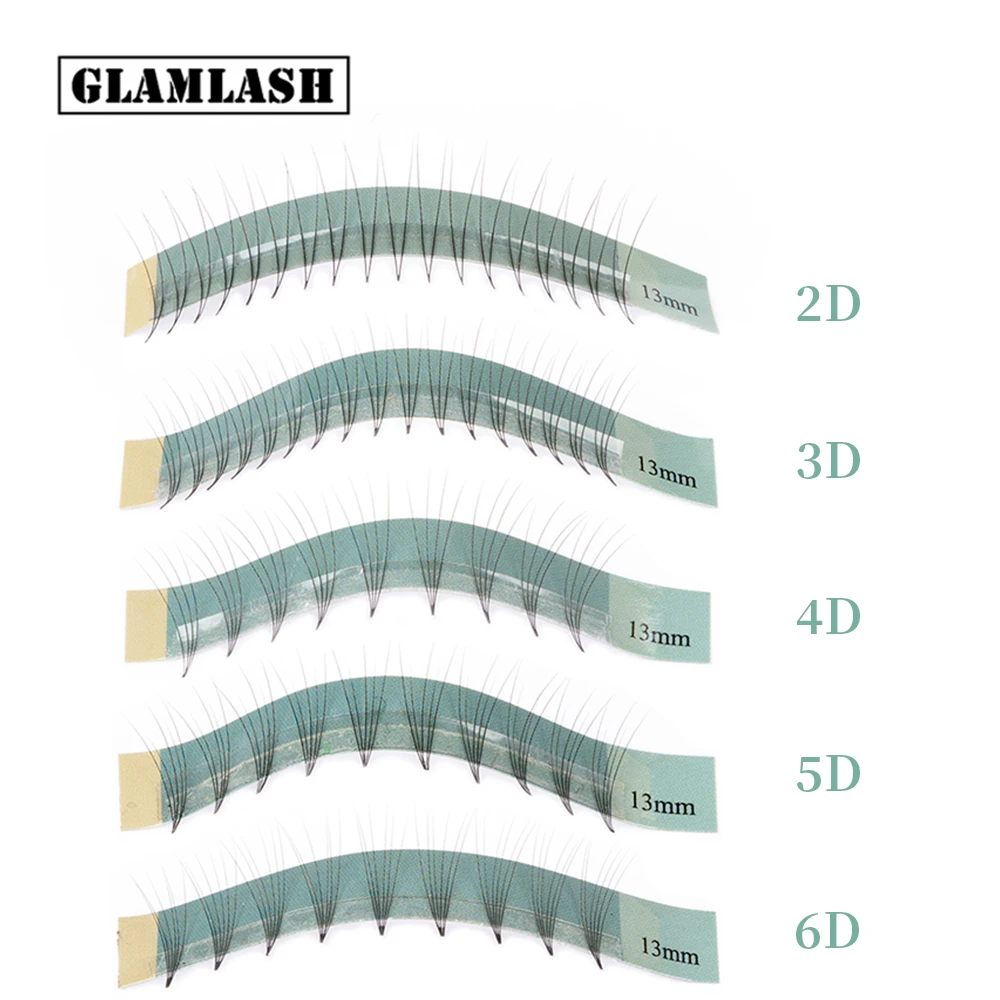 GLAMLASH Premium 2D 3D 4D 5D 6D Pre Made Russian Volume Fan eyelash extension Russian Volume Premade cilios Lashes extension