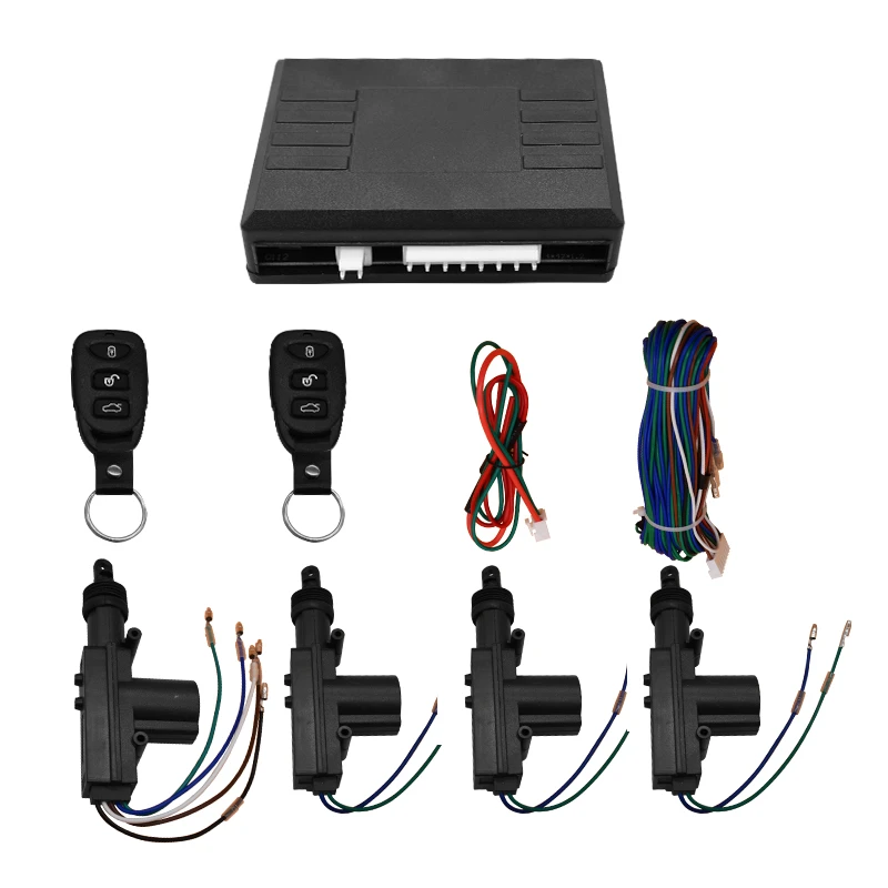 Car remote control central locking, one tractor three car central locking system, 12V door lock, sound and light reminder